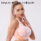  Custom Logo Solid Colors Quick Dry High Support Sexy Strappy Seamless Ribbed Workout Running Sports Bra for Women Fitness