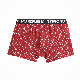  2023 Basic Organic Cotton Red Print Comfortable Breathable Wicking Men Boxer with High Quality Black Wide Logo Printed Elastic