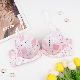 Hot Pink Argyle Geomatric Pattern Wire Breathable Bra Lingerie