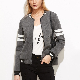  Wholesale Grey Stripes Sports Bomber Jackets