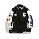  Patched Men Fashion Leather Wool Varsity Jacket