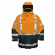 Detachable Security Work Windproof Waterproof High Visibility Reflective Safety Bomber Jacket for Mens manufacturer