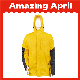  Wholesale Factory Yellow Waterproof Outdoor Workwear Rain Coat Takeout Wear