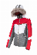  Women Windproof Breathable Winter Parka Padding Ski Jacket with Detached Hood Fur Fabric