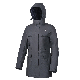 Women′s Outdoor Jackets Long Black Outdoor Windbreaker Waterproof Jacket with Strap & Velcro manufacturer