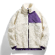  Custom Full Zip Fleece Jacket Blank Warm Sherpa Jacket for Men