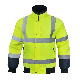  Fashion Mechanic Workwear Yellow Uniform Hi Vis Safety Jacket Reflective High Visibility Heavy Duty Water Resistant Outdoor Coat