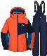  OEM Fashion Winter Windproof Waterproof Hooded One Piece Pant and Jacket Sports Snowboarding Mens Ski Wear Snowboard Snowsuit