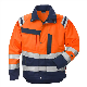  High Visibility Polyester Oxford Waterproof Workwear Reflective Tape Raincoat Safety Work Hi Vis Jacket
