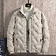  2022 Hooded Heavy Designer Puffer Padded Coat OEM Logo Oversize Men′s Down Bubble Winter Black Custom Men Shiny Puffer Jacket