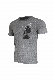 100% Cotton in Melange Grey Men T-Shirt with Round Neck Collar