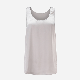 Women′ S Crewneck Collar Sleeveless Silver Satin Tank Top manufacturer