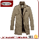 Mens Solid Long Casual Jacket with Rib Collar