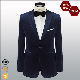  Men′s Peak Lapel Single Button Velvet Suit Blazer for Men