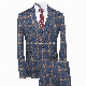 Slim Fit 3 Piece Plaid Suits Men Suit Checker Suit