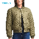  Women′s Zip up Diamond Quilted Bomber Jacket