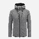 Elevate Your Style with a Cozy Dark Grey Drawstring Hooded Zip-up Cardigan manufacturer
