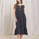 Crinkle Cotton Sleeveless Women′s Tiered Dress manufacturer