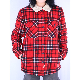  Classical Plaid Shirt for Women Bulk Wholesale Button Cuffs Loose Casual Red Plaid Shirt Jacket