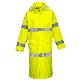 Flame Resistant Reflective Safety Raincoat Hivis Yellow Anti Static Rain Jacket