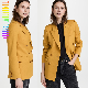 High Quality OEM Supplier Custom Wholesale Fashion Lady Clothing Manufacturer Elegant Flap Front Pockets Casual Blazer Women Jacket with Double Breasted Button manufacturer