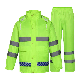 High Visibility Windproof and Waterproof Reflective Rain Jacket