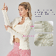  Women Sports Slim Fit Stretchy Athletic Workout Down Jacket with Thumb Holes
