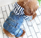  Fashion Pet Clothing Design Denim Hoodies Bodysuits Outerwear Dog Jeans Jackets