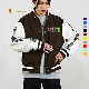  Wholesale Male Jacket Without Hoodie Customized Towel Embroidery Logo Mens Woolen Varsity Jacket