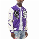  Custom Custom Logo Letterman Wholesale Baseball Lather Streetwear Coat Bomber Style Baseball Varsity Jacket for Men