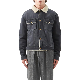  Men Autumn Winter with Button Cuffs Front Button Closure Chest Pockets Denim