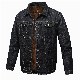  Asiapo China Factory Men′s Casual Regular Fit Button Down Fleece Denim Jean Jacket