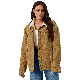  Custom Casual Warm Plus Size Distressed Long Sleeve Women Corduroy Jacket
