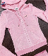  Terry Baby Pink Zip Hoodie Girl Loungewear Solid Color Embroidery Logo Tag Customized Women Streetwear Terry Toweling Jacket Top