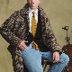  OEM Men′s Brown Wool Coat Business Casual Suit Collar Slim-Fit Jacket