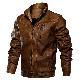  Asiapo China Factory Men′s Biker Motorcycle Street Classic Bomber PU Leather Jacket