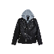  Men′s Slim Fit Leather Jacket Winter Biker Windbreaker Coat Zipper up Outerwear