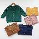  Natural Color Organic Fabric Baby Jacket Ribbed Children Overcoat