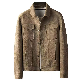  Men Slim Jacket Long Sleeve Lapel Neck Cool Fashion Tops Warm Thin
