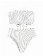  Swim Basics Rib-Knit Bikini Set Beachwear 2 Pieces Swimsuit