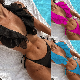  Mesh Custom Bikini Set Women Swimsuit High Quality Sexy Swimwear Beachwear