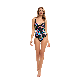  Custom Bathing Suit Leaves Print Cut out Swimwear Beachwear