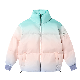  Hot Sale Gradient Color Outdoor Stand Collar Lady Padded Jacket Loose Fit Winter Wears Down Jacket for Women