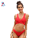  Women′ S Criss Cross Beach Wear Push-up Halter Bandage Wrap Suits Bikini