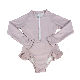  Custom Logo Design Long Sleeve UV Protection Colorful Girl Kids Swimwear