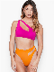  Hollow out Single Shoulder Strap Slim Sexy Figure Flattering Two-Piece Swimwear Swimsuit Bikini for Ladies