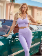  Manufacturer High Quality Customized Sporty Two Piece Woman Sexy Printed Gym Yogawear