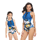  Factory Direct Wholesale Women′s Conservative One-Piece Swimsuit with Matching Children′s Swimsuit