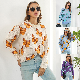  Stereoscopic Butterfly Women′s Sweater Loose Long Sleeve Knit