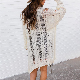 SJ-ZS2023 2022 European and American spring new sunscreen cardigan knitted hollow sexy mid-length beach bikini outside